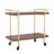 Martha Stewart Liam 2-Tier Walnut Mobile Wood Grain Office Storage and Printer Cart w/Polished Brass Frame NAN-JH-17107-BR-GLD-MS - alternate 4
